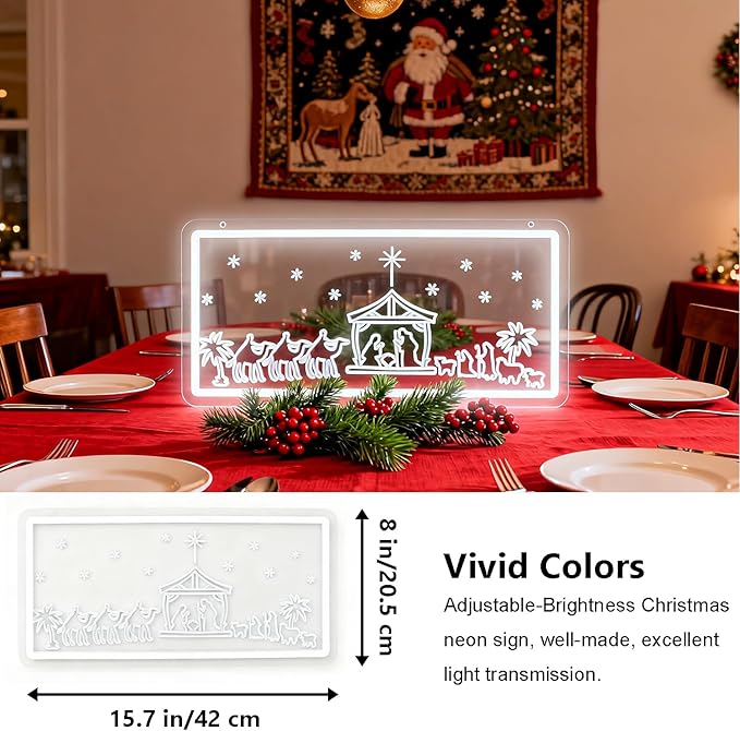 Christmas Home Decor Neon Sign Led Neon Christmas Lights Ornaments Tree Decorations Outdoor Neon Signs for Wall Decor USB Powered Led Neon Signs for Room Decoration