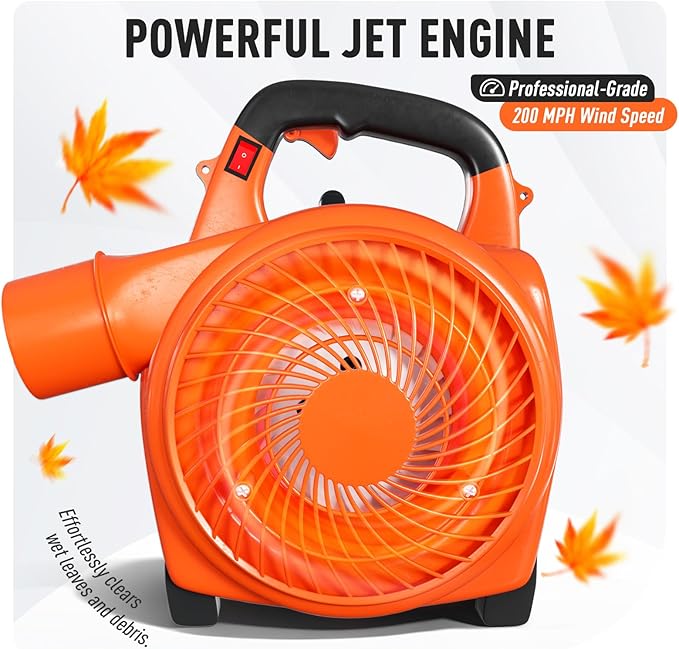 28CC 2-Cycle Gas Handheld Leaf Blower, 475 CFM 200 MPH Lightweight Power Blower with Variable Speed & Easy Start, for Yard Cleanup, Patio, Driveway, Lawn Debris