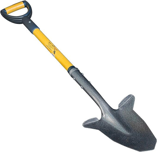 Spear Head Spade SHFD3 40 Yellow Garden Spade Shovel - Gardening Shovel with a 9 x 11 Beveled Blade, Steel-Reinforced Fiberglass Long Handle & Cushioned D-Grip - Digging Spade for Planting