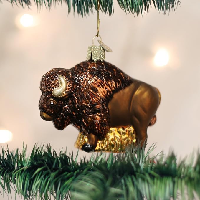Old World Christmas Ornaments: Buffalo Glass Blown Ornaments for Christmas Tree (12131)