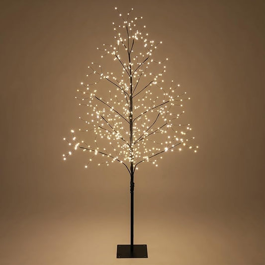5 Ft Black Fairy Light Tree Home Décor Fairy Tree Black Room Decor, 570 Warm White LED Lights