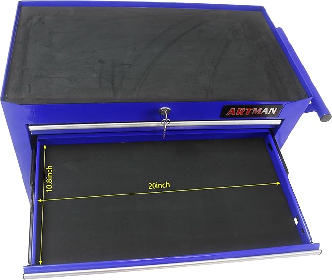 RYH 7 Drawers Rolling Tool Chest & Tool Box on Wheels | Heavy Duty Metal Cart with Ball Bearing Drawers | Fits US General Tool Box for Garage Storage (Blue, 7 Drawers£¨29.9 H ¡¿ 24.2 W ¡¿ 12.9 D)