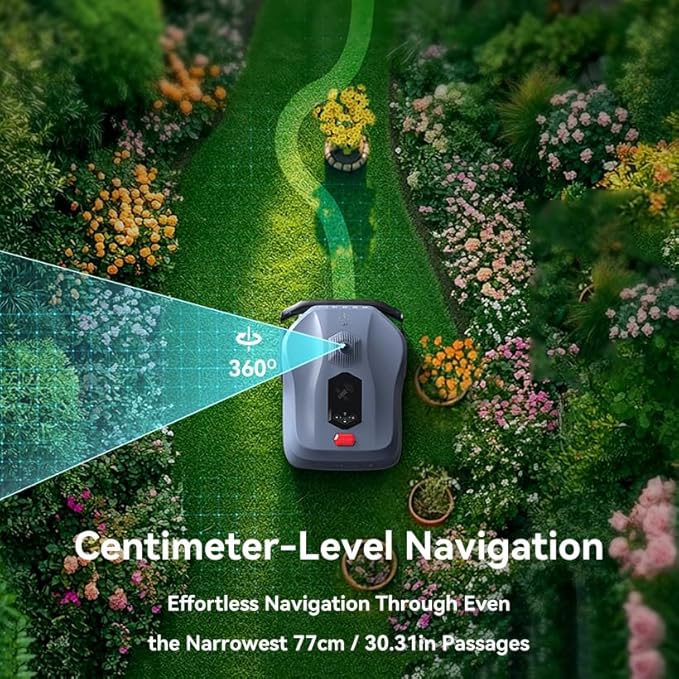 Neomow X SE 3D LiDAR Slam Mapping Robot Lawn Mower Perimeter Wireless for 3/4 Acres AI Vision Obstacle Avoidance with 4G, No RTK Antenna Required, App Control, GPS, IPX5, Anti-Theft, Queit