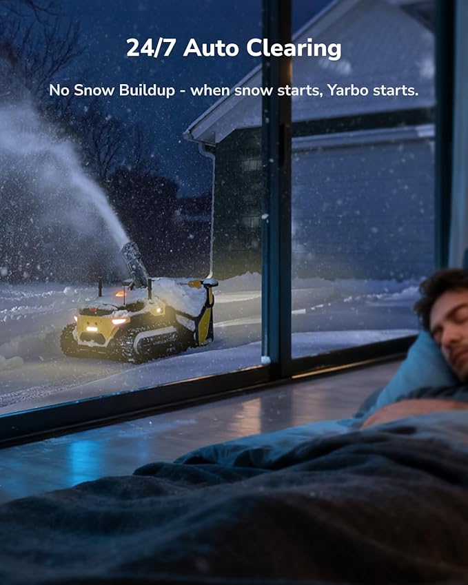 YARBO Snow Blower Robot, 24/7 Autonomous 2-Stage Robotic Snowblower Cordless with Modular Design, 6-40ft Throwing Distance, 12" Cleaning Height, Auto-Mapping, AI Vision & RTK GPS for Navigation