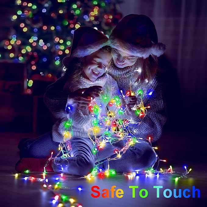 552 FT 1400 LED Christmas Lights Outdoor Decorations Super Long Fairy Lights Waterproof 8 Modes Timer Clear Wire String Lights for Outside House Tree Patio Yard Wedding Party Holiday-Multicolored