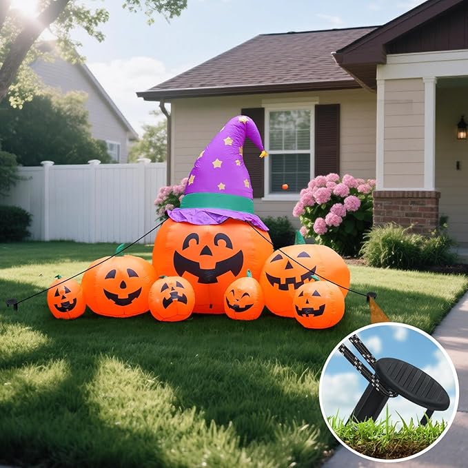 5.7'' Plastic Ground Stakes for Inflatable Decorations, 18-Pack, Halloween and Christmas Yard Decor