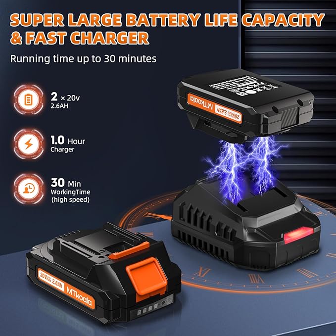 2026 Upgrade Leaf Blower, Leaf Blower Cordless with 2 * 2.6AH Batteries and Fast Charger, 450CFM &150MPH and 2 Speed Mode, Lightweight Electric Leaf Blowers for Lawn,Yard, Leaves, Dust,Snow Care