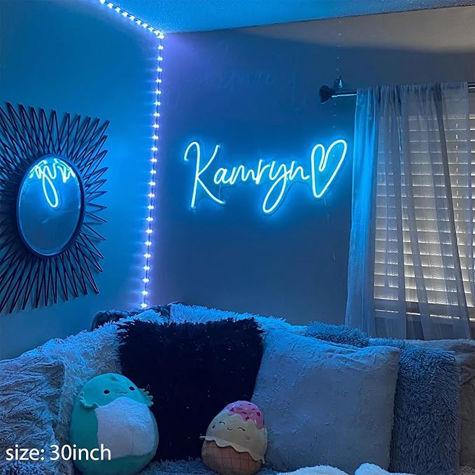 Custom Neon Signs, Neon Sign Customizable for Wall Decor, Personalized Name Neon Sign for Bedroom Wedding Party Birthday Gifts, Neon Lights LED Logo Signs for Bar Business Shop