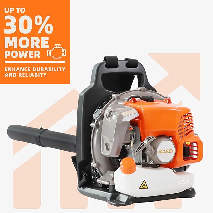 KASEI Backpack Leaf Blower 42 cc 2 HP 2-Cycle Gas Blower Gas Powered Powerful Clearing Performance 17.6 lbs Lightweight Leaf Blower Blowing Fallen Leaves,Snow & Dust