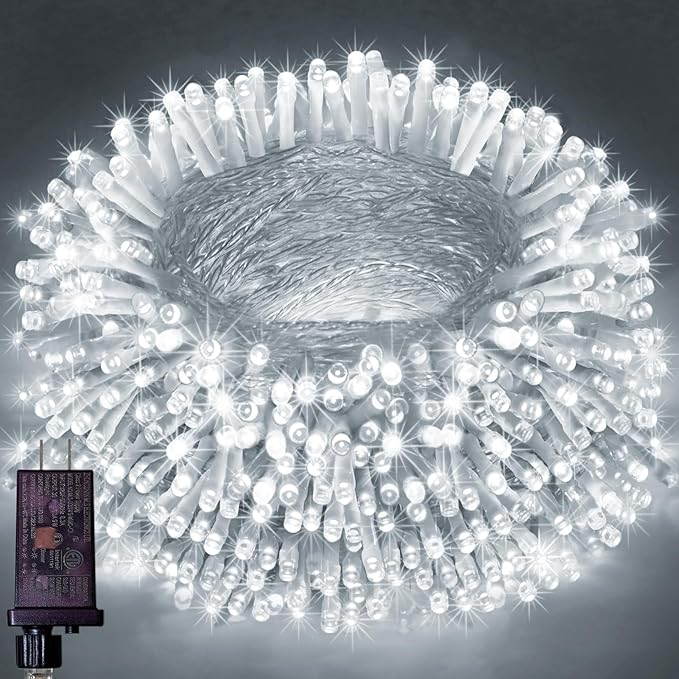 393Ft 1000LED Christmas Lights - Outdoor Decorations with 8 Modes, Memory Timer & Waterproof Fairy String Lights for Xmas, Wedding, Party & Holiday Decor