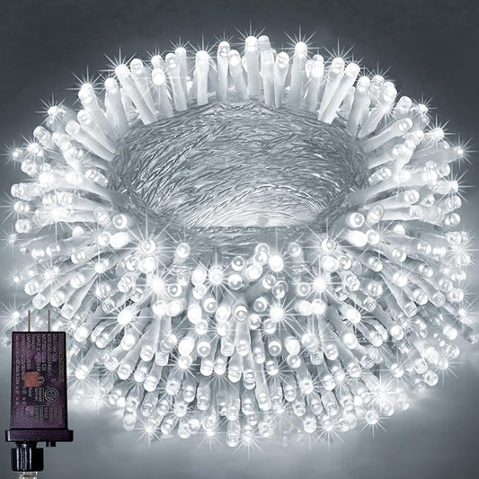 393Ft 1000LED Christmas Lights - Outdoor Decorations with 8 Modes, Memory Timer & Waterproof Fairy String Lights for Xmas, Wedding, Party & Holiday Decor