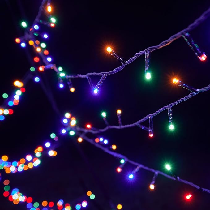 Fairybell - Flagpole LED Christmas Tree - Outdoor Christmas Decorations - Luminous Switch - 1,500LED Tree - 13ft - Suitable for Existing Flagpoles - Outdoor Lighting