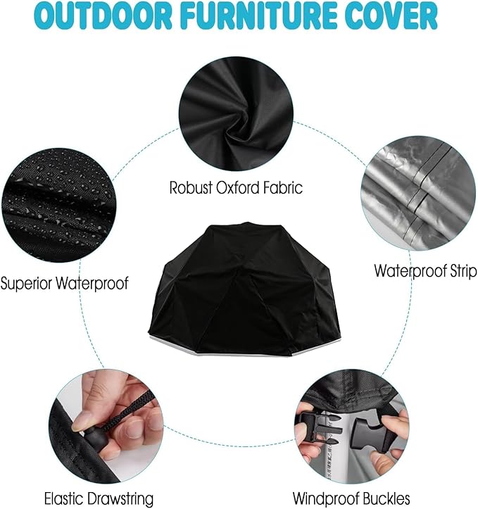 Cover for 10FT Climbing Dome,Outdoor Jungle Gym Covers,Waterproof Dustproof Shield for Geometric Hemispherical Climber/Play Equipment/Climbing Toys/Monkey Bars for Backyard(10 x 4.8ft)