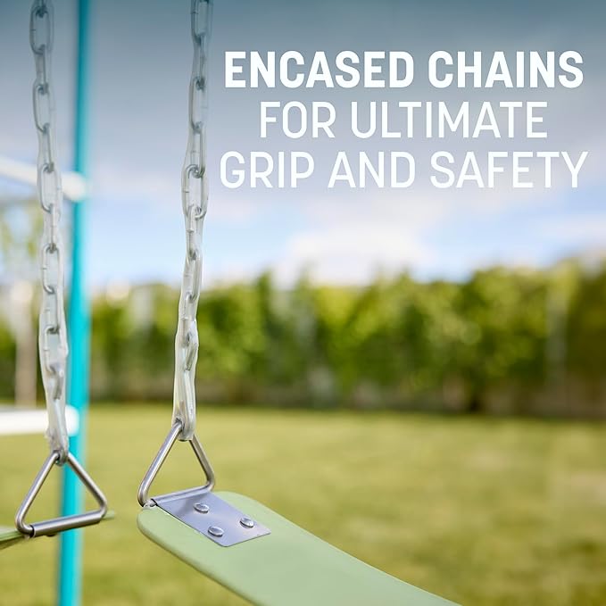 Modular Jungle Gym Set for Kids by ACTIVPLAY, Outdoor Playset, Swing, Slide, Rust Resistant, No Pinch Joints, Adjustable Platforms with Safety Grooves, Heavy Duty Metal Frame