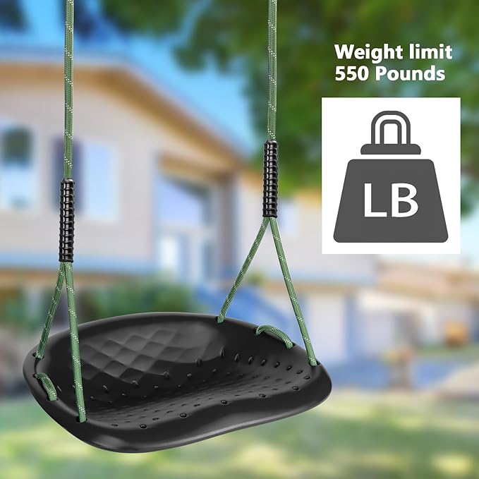 Heavy Duty Swing Seat, 550LBS Capacity Outdoor Swing Seat for Adults & Kids£¬Black