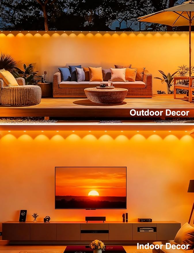 100FT Permanent Outdoor Lights, 60 LED Smart RGB&IC Outdoor Eave Lights with App/Remote Control, 209 Scene Modes, IP67 Waterproof Outside Light for House Party Christmas