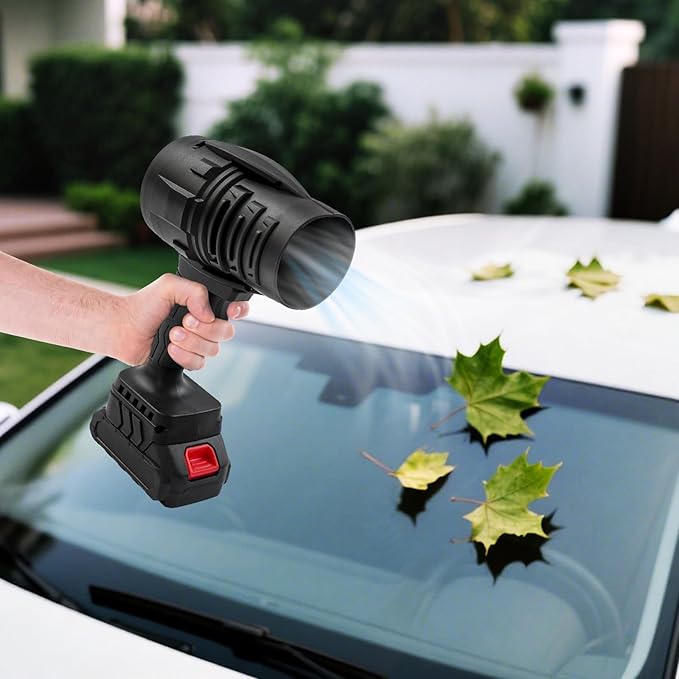 21V Leaf Blower Cordless with 2 Batteries and Charger, 25,000RPM Handheld Lightweight Leaf Blower, Variable Speed Mode, Electric Blowers for Lawn Care, Patio, Yard, Deck Cleaning