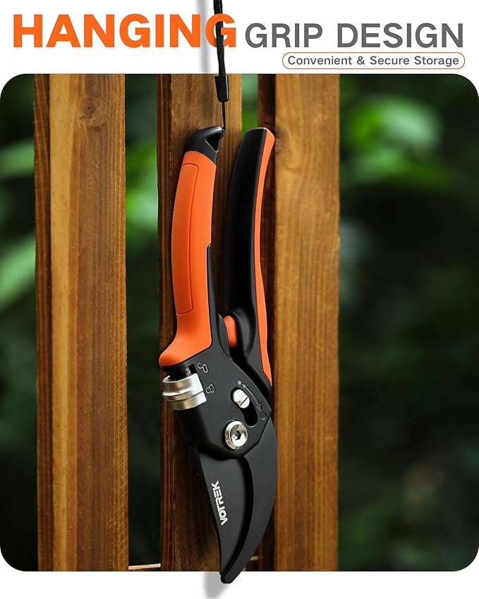 8.5 Pruning Shears for Gardening, ¡¼Unique Stepless Handle Opening¡½Professional Bypass Garden Clipper, Heavy Duty Plant Pruners for Branch ¡¼SK5 Steel Blades¡½¡¼Built-in Spring¡½¡¼All Hand Sizes¡½