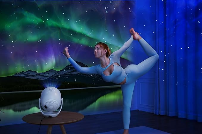 Star Projector,3D Galaxy Projector with 90 Dynamic 3D Scenes & Bluetooth Speaker, Moving Stars Night Light with Auto Timer for Bedroom Decor, and Party.