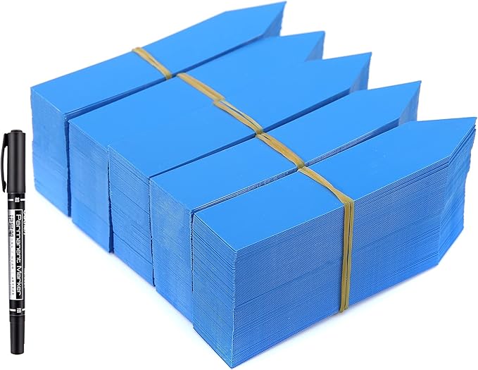 1000 Pcs 4 Inch Garden Plant Labels, Plastic Nursery Tags Waterproof Pot Seed Markers, Blue