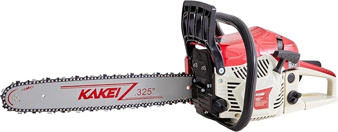 Gas Chainsaw 61.5CC, 2-Stroke Gas Powered Chainsaw with 18-Inch Bar, 0.325" Pitch .050" Gauge 72DL Chain, 2.75HP Engine, Easy Start, Low Kickback, for Tree Cutting, Logging, and Firewood