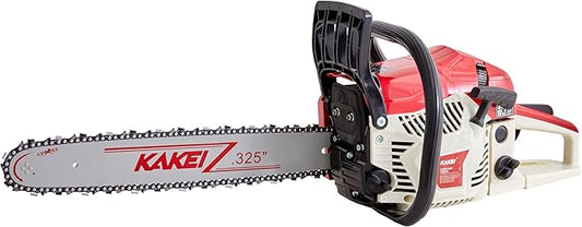Gas Chainsaw 61.5CC, 2-Stroke Gas Powered Chainsaw with 18-Inch Bar, 0.325" Pitch .050" Gauge 72DL Chain, 2.75HP Engine, Easy Start, Low Kickback, for Tree Cutting, Logging, and Firewood