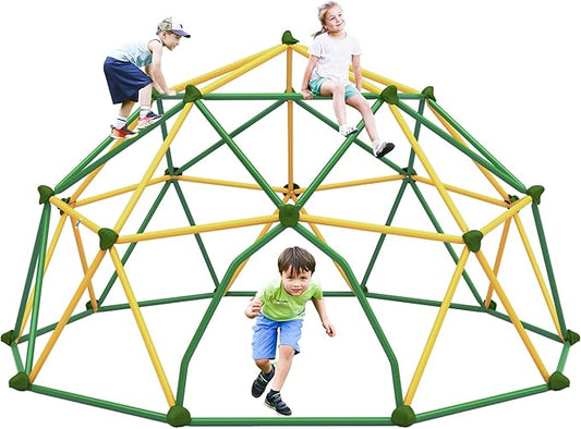 Merax 12FT Climbing Dome, Outdoor Dome Climber for Kids 3-10 Supporting 1000 lbs, Easy Assembly Playground Jungle Gym Backyard Play Equipment (12FT Climbing Dome)