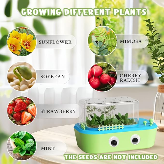 Plant Flower Growing Kit for Kids, Kids Gardening Set, Growing Kit, Birthday Plant Toys Easter Gifts for Girls Boys