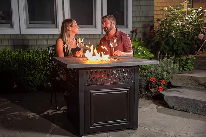 Endless Summer DualHeat Dakota 38 Fire Pit | Dual Heat 2-in-1 Propane Fire Pit & Outdoor Heater | 41,000 Total Combined BTU
