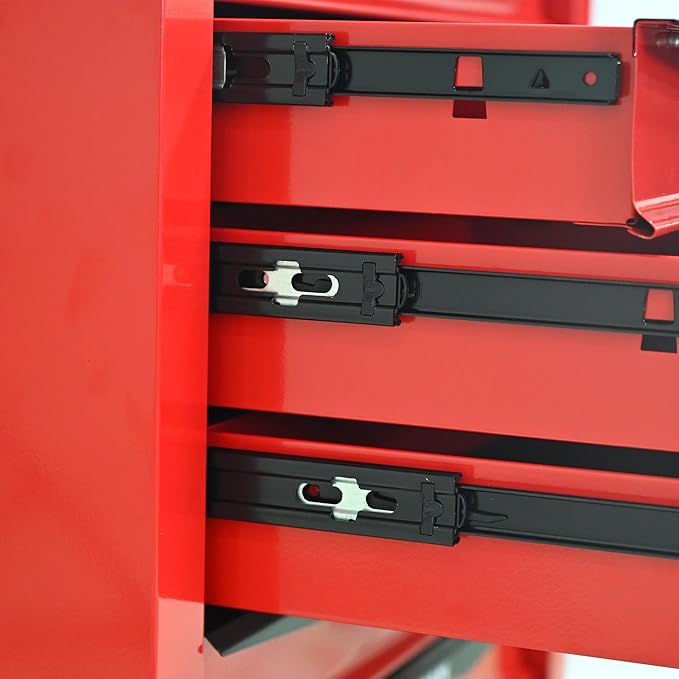 RYH 6 Drawers Rolling Tool Chest - Heavy Duty Mobile Tool Cart with Locking Wheels & Ball Bearing Drawers, 30.5 H x 20.9 W x 13 D Garage Tool Storage Cabinet (Red, 6 Drawers)