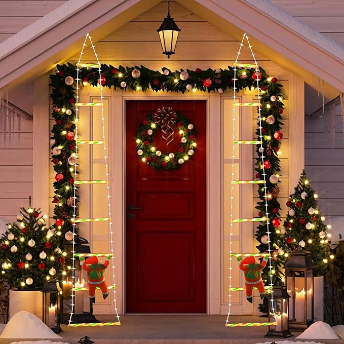 5.5ft Santa Climb LED Hanging Lights Christmas Decorations Outdoor Lights Waterproof Eave Decorative Light Strings