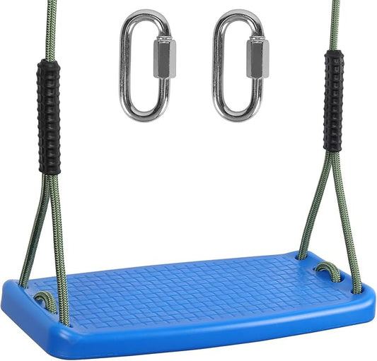 Plastic Swing Set Heavy Duty Replacement,with Adjustable Rope Non-Slip Hanging Tree Swing£¬Children's Swing Seat Accessories Indoor Outdoor Backyard Playground,Blue