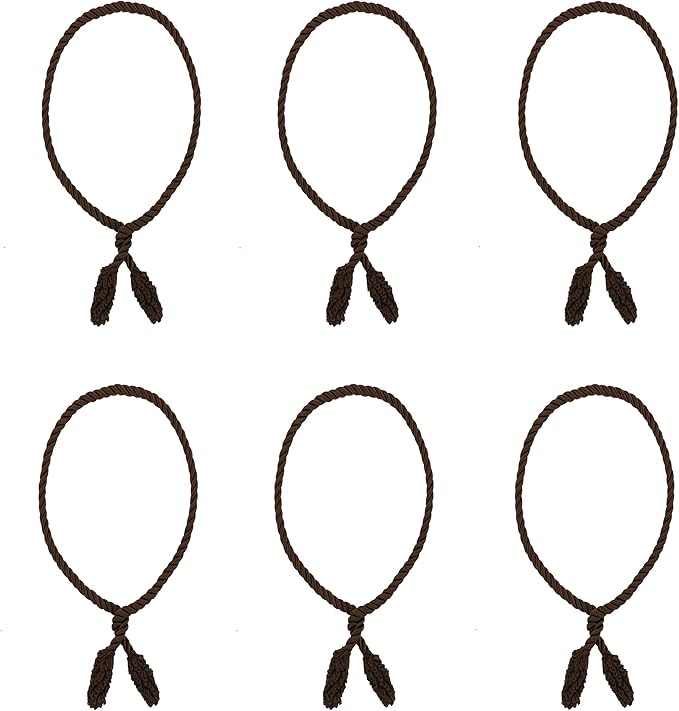 Haute Decor Decorative Garland Ties, 6 Pack, 20 inches (Burgundy) - Easily Hang and Secure Garland, Lights, and Decorations - Strong Inner Wire