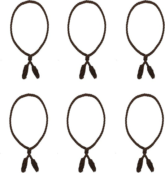 Haute Decor Decorative Garland Ties, 6 Pack, 20 inches (Burgundy) - Easily Hang and Secure Garland, Lights, and Decorations - Strong Inner Wire