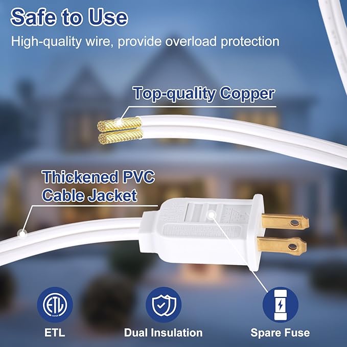 Brightever Permanent Outdoor Lights, Upgraded Warm White Outdoor Light 100FT with 72 LED Lighting, IP65 Waterproof Eaves Lights for Daily, Garden, TV Backlights, Christmas Decor, Dimmable