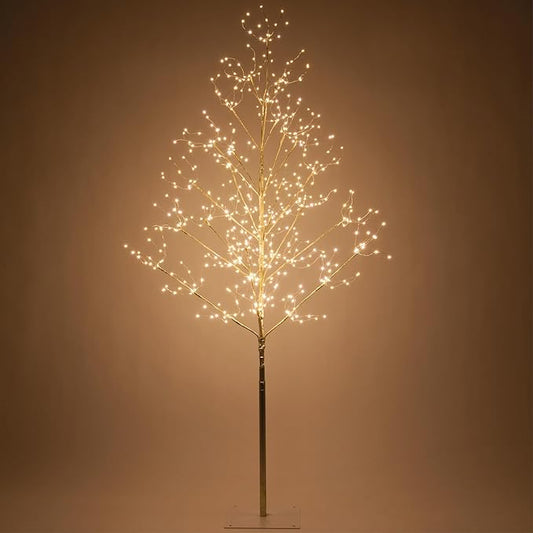 5 Ft Gold Fairy Light Tree Home Décor Fairy Tree Gold Room Decor, 570 Warm White LED Lights
