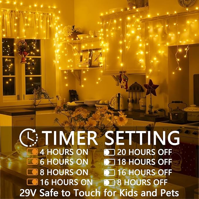 131ft Christmas Lights Outdoor, 1680 LED Waterproof 8 Modes String Light with App and Remote Control for Outside House Roof Decorations Indoor Decor-Warm White