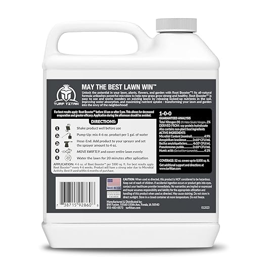 Turf Titan Root Booster (1 Gallon) ? Natural Liquid Probiotic for Plants & Lawn Care ? Green Booster for Effortless Lawn Maintenance ? Supports Growth & Resilience ? Covers up to 32,000 Sq Ft