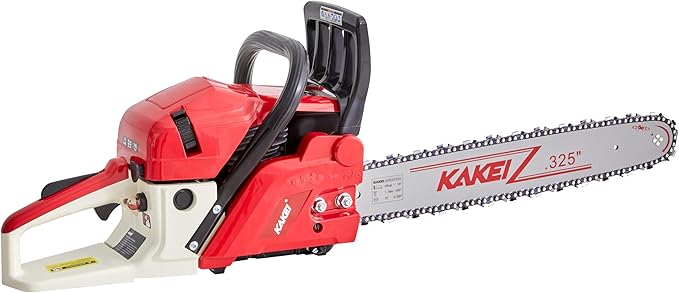 Gas Chainsaw 61.5CC, 2-Stroke Gas Powered Chainsaw with 18-Inch Bar, 0.325" Pitch .050" Gauge 72DL Chain, 2.75HP Engine, Easy Start, Low Kickback, for Tree Cutting, Logging, and Firewood