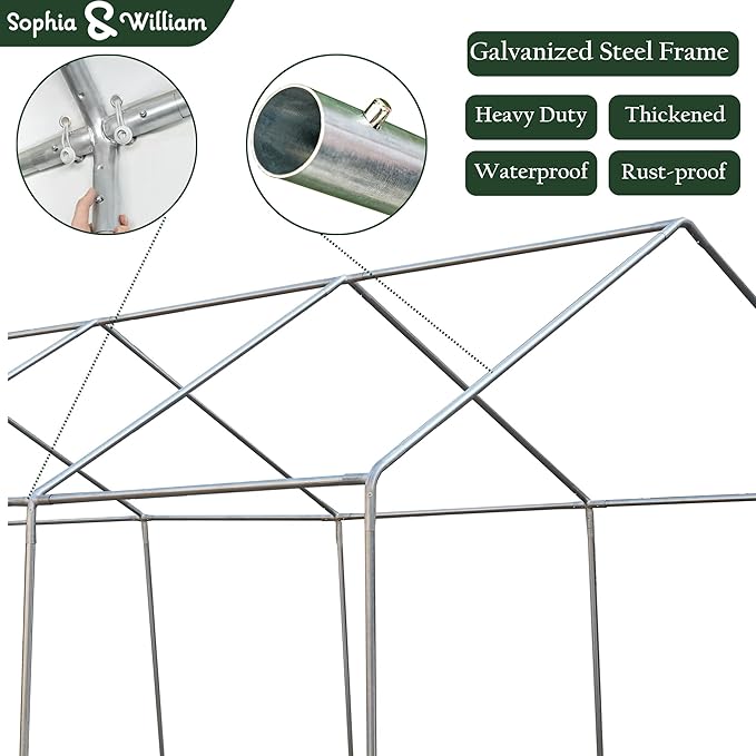 Tents for Parties Party Tent 16x32 ft, Outdoor Canopy Carpas para Fiestas Heavy Duty, Large Waterproof Patio Event Wedding Tent White & Blue with Sidewalls Walls for Backyard