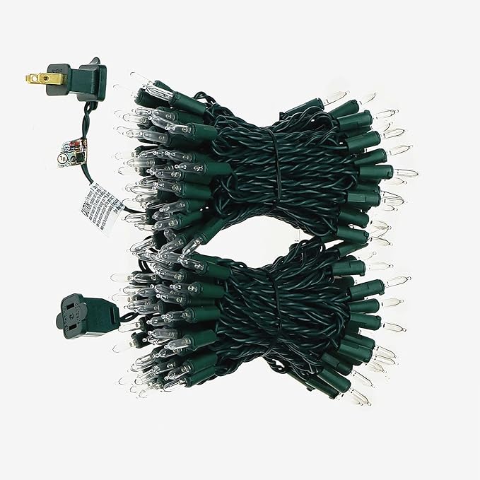 150 LED Warm White Christmas Lights on Green Wire, 50 Feet Xmas Tree Lights, UL Certified for Outdoor Indoor