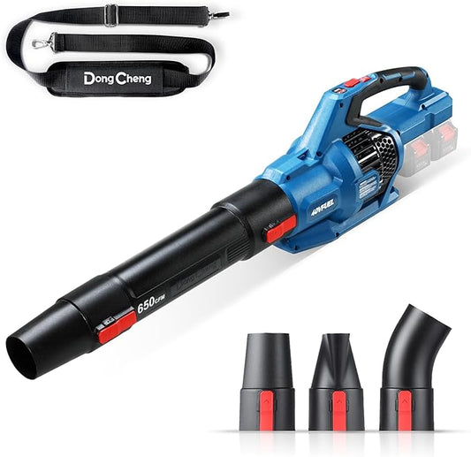 (Battery & Charger Not Included) Dong Cheng 650 CFM Brushless Cordless Leaf Blower, 40V Battery Powered Blower, High-Efficiency Blower for Sidewalks, Driveways, Town Care, Blowing Leaves and Snow