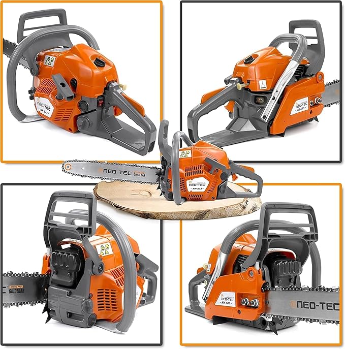 NEOTEC 43cc Gas Chainsaw, NH843 Powerhead with 16 Inch Guide Bar and Chain, Power Chain Saw 2.95HP 2,2KW 16" Gasoline Chainsaws