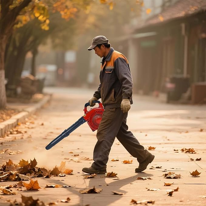 Gas Powered Leaf Blower, 28 CC 1.1-HP 2-Stroke Engine Gas Leaf Blower, Powerful 490 CFM & 280 MPH Output£¬Lightweight Handheld Design for Lawn Care, Driveway Cleaning & Light Snow