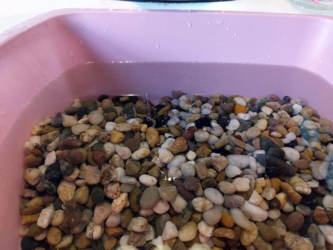 Voulosimi 18 LBS River Rock Stones, Natural Decorative Polished Mixed Pebbles Gravel,Outdoor Decorative Stones for Plant Aquariums, Landscaping, Vase Fillers