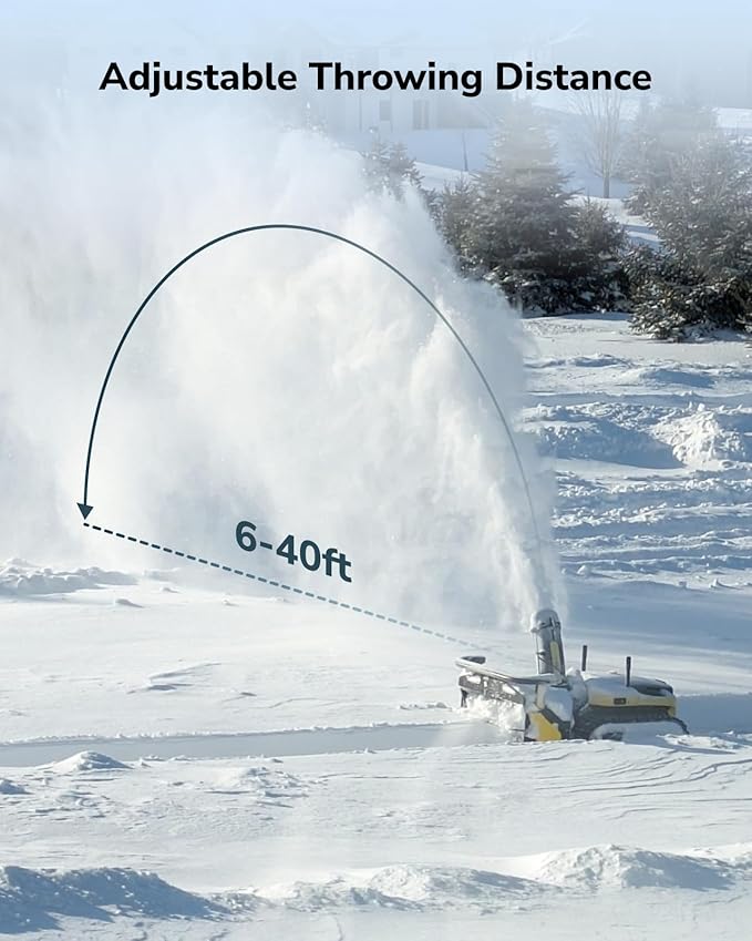 YARBO Snow Blower Robot, 24/7 Autonomous 2-Stage Robotic Snowblower Cordless with Modular Design, 6-40ft Throwing Distance, 12" Cleaning Height, Auto-Mapping, AI Vision & RTK GPS for Navigation