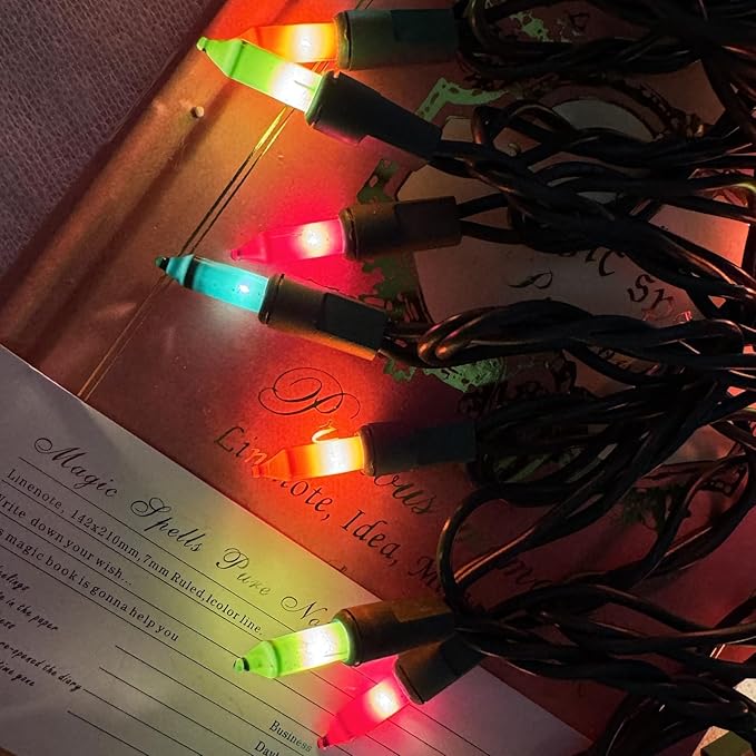 HISHINY Christmas String Lights 100 Count Pastel Mini Decorations Lights with Green Wire for Christmas Outdoor Decorations Indoor Decor,UL Certified (21feet)