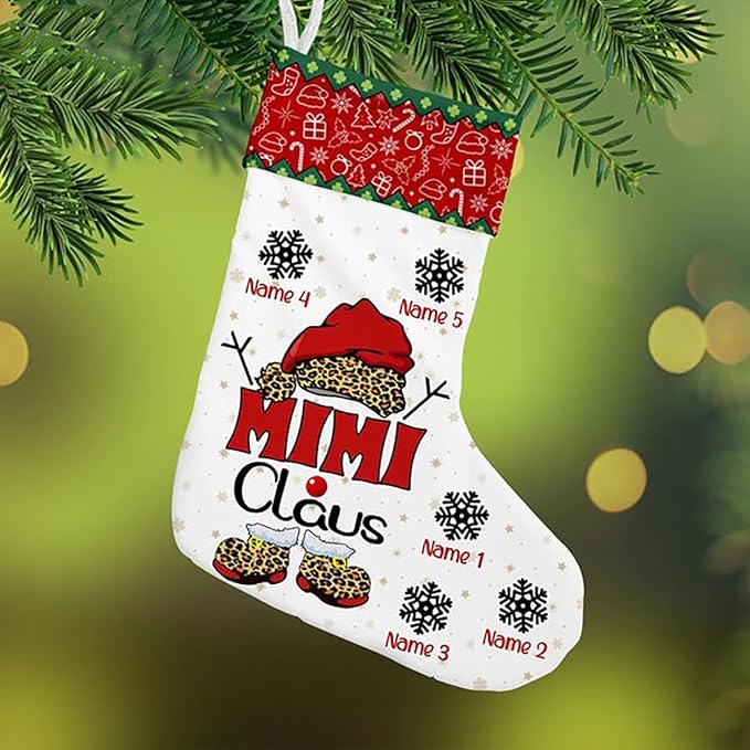 LOVELYPOD Christmas Stockings Personalized with Name, 19" Christmas Stocking Christmas Grandma Stocking 2023, Xmas Stocking Holiday Christmas Decoration Gifts for Family Kids