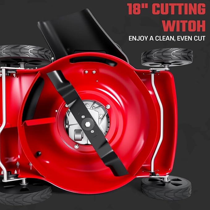 Foldable Self-Propelled Gas Lawn Mower with 131cc 4-Stroke Engine, 3-in-1(Bag/Mulch/Rear Discharge),8 Cutting Heights, Durable Steel Deck, Forced Air-Cooling System