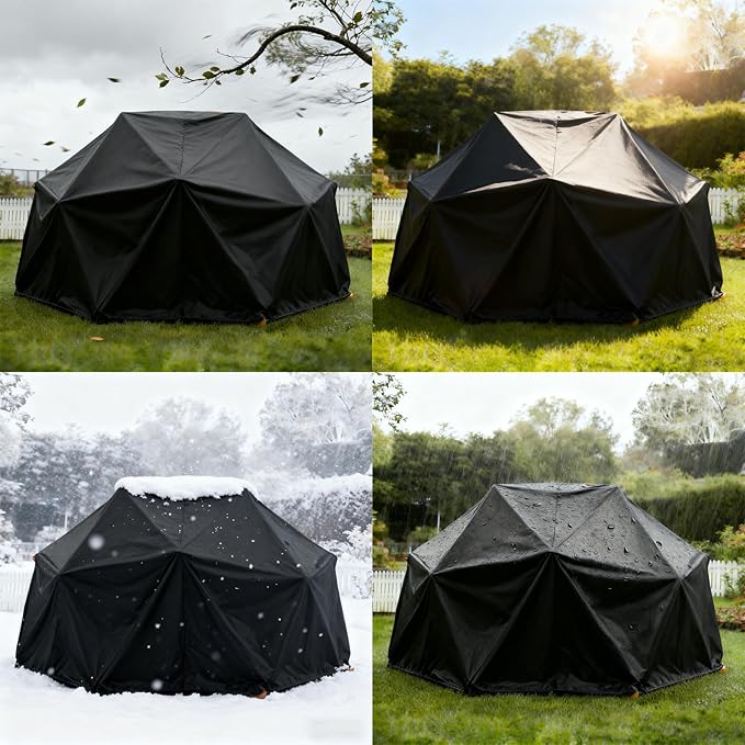 Cover for 10FT Climbing Dome,Outdoor Jungle Gym Covers,Waterproof Dustproof Shield for Geometric Hemispherical Climber/Play Equipment/Climbing Toys/Monkey Bars for Backyard(10 x 4.8ft)